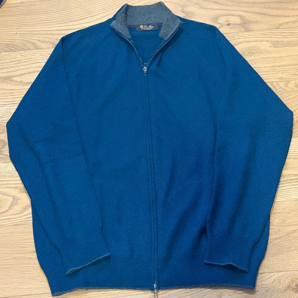 Loro Piana Baby Cashmere Full Zip Men’s Sweater